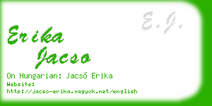 erika jacso business card